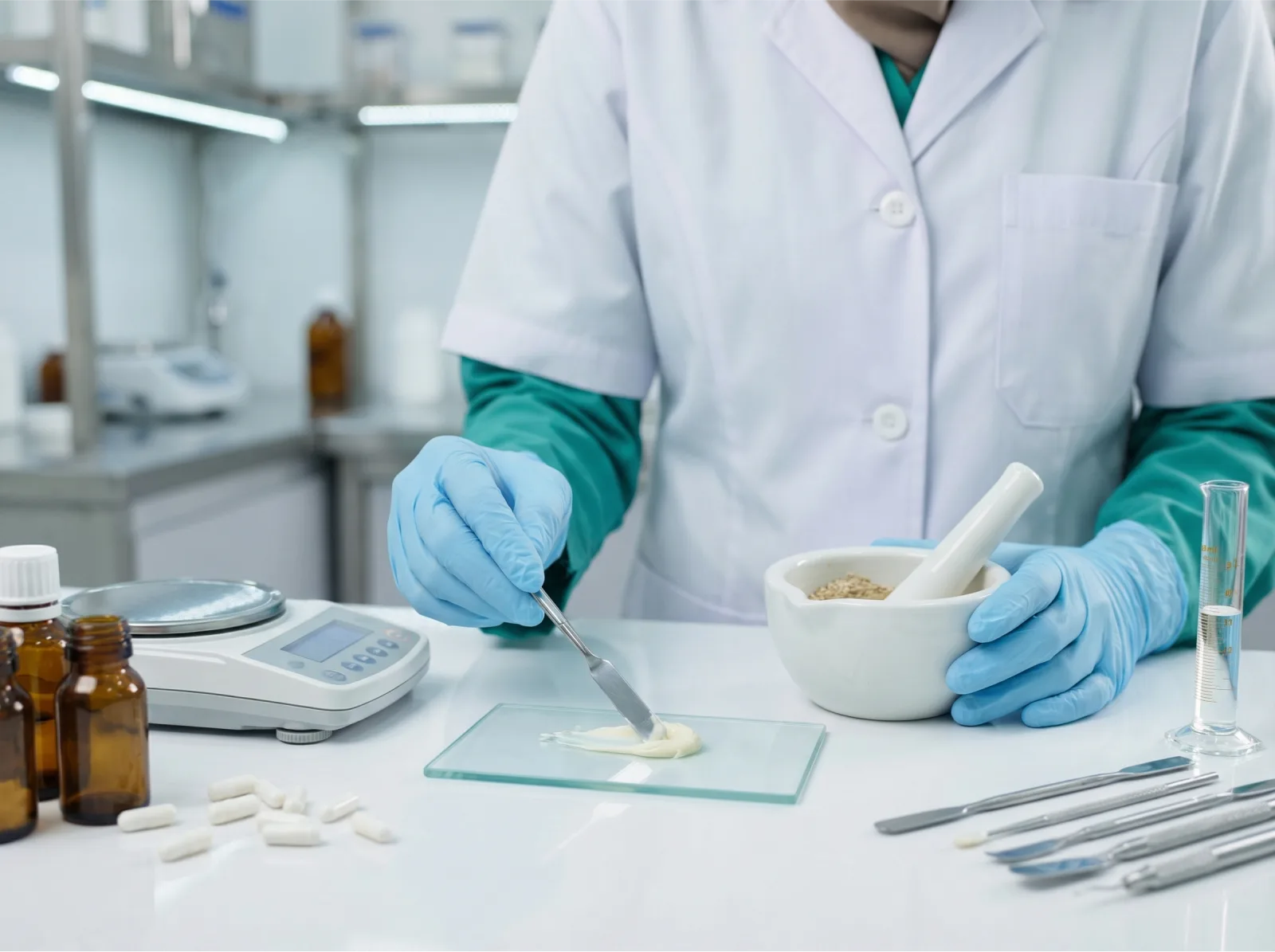 Apoteker meracik obat sesuai resep